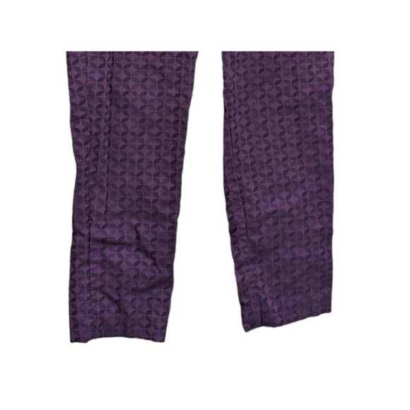Valerie Stevens Ponte Knit Capris Women's Size 10 (33x25) Berry Jacquard Career - Picture 3 of 8